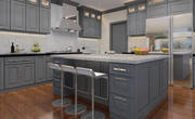 Gray Kitchen Cabinets by Four Less Cabinets